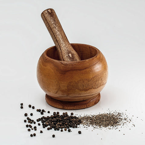 Wooden Mortar and Pestle