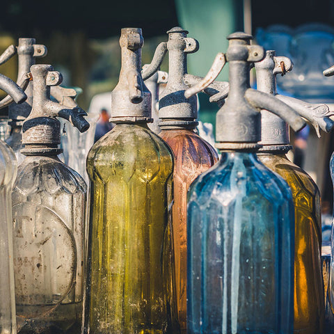 Vintage Colored Bottles